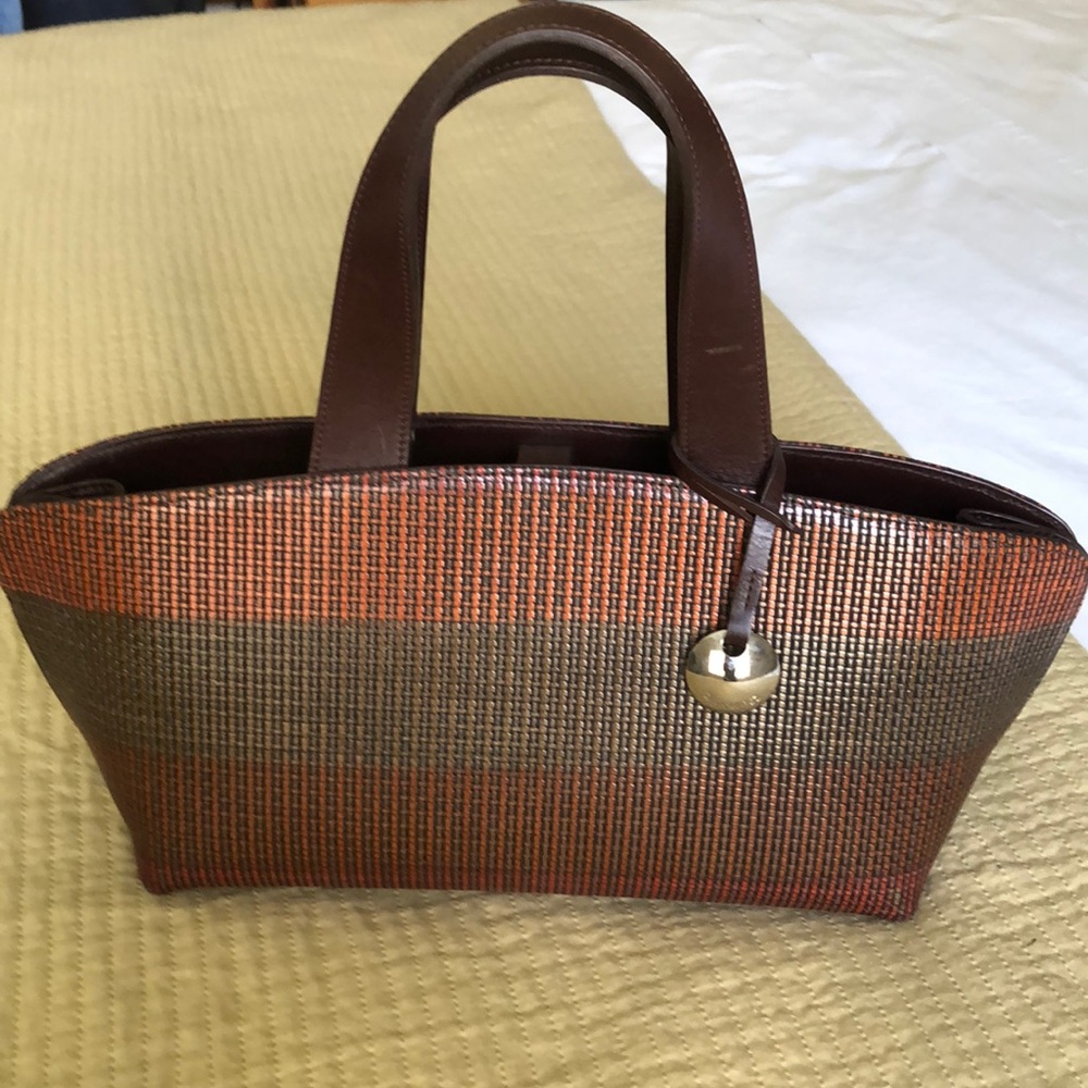 Casa Lopez Designer Chic Brown & Orange purse